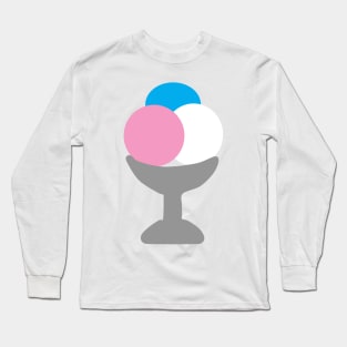 Transgender LGBT Pride Ice Cream Scoops Long Sleeve T-Shirt